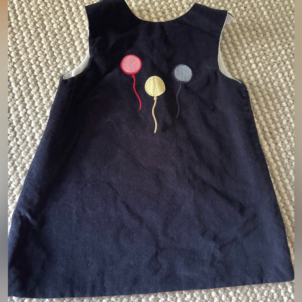 Girls' Navy Tank Top with Balloon Appliqués